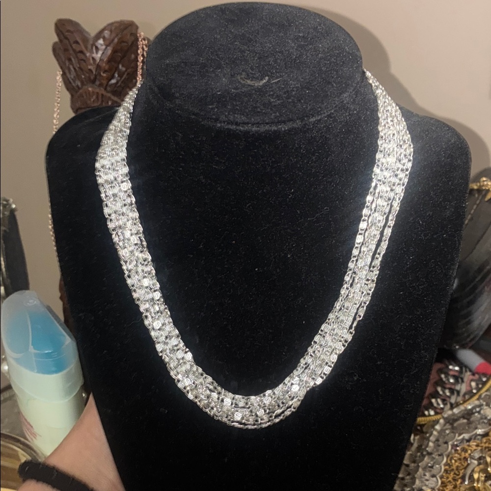 Sara Coventry Vintage Elegant Silver Multi-Strand Necklace